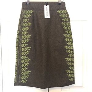 The Frock Shop embroidered wool skirt nwt